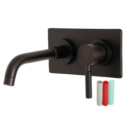 Kingston Brass Kaiser Single-Handle Wall Mount Bathroom Faucet, Bronze KS8115DKL
